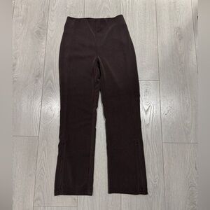 Lululemon ribbed softstreme zip leg high rise cropped pant